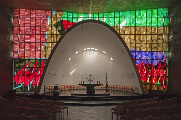 Chancel of the Church of the Transfiguration of Christ, consecrated in 1961, Feuerstein Castle,