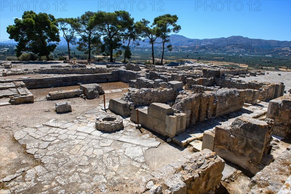 Archaeological site of Minoan culture of pre-Greek ancient Greek people Minoans, section of Palace