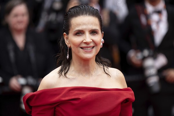 Cannes, France, 14 May 2024: Juliette Binoche during the opening of the 77th Cannes International