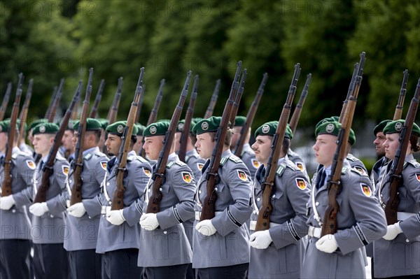 Soldiers from the Bundeswehr Guard Battalion, photographed during the reception of the Lithuanian