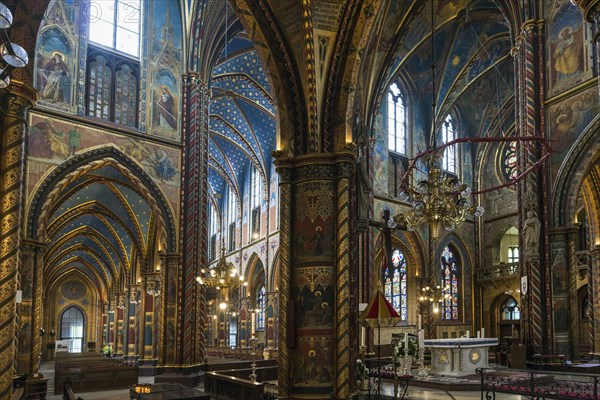 Interior view, Basilica of St Mary, Basilica of St Mary, place of pilgrimage, Kevelaer, Lower