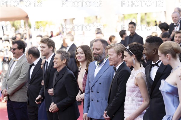 Cannes, France, 17.5.2024: Hong Chau, Joe Alwyn, Willem Dafoe, Emma Stone, Yorgos Lanthimos, Jesse