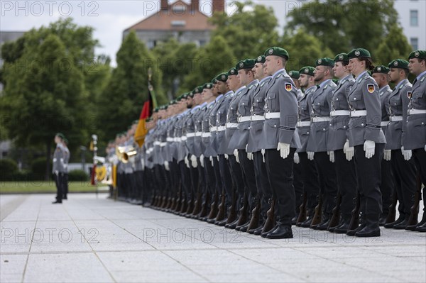 Soldiers from the Bundeswehr Guard Battalion, photographed during the reception of the Lithuanian