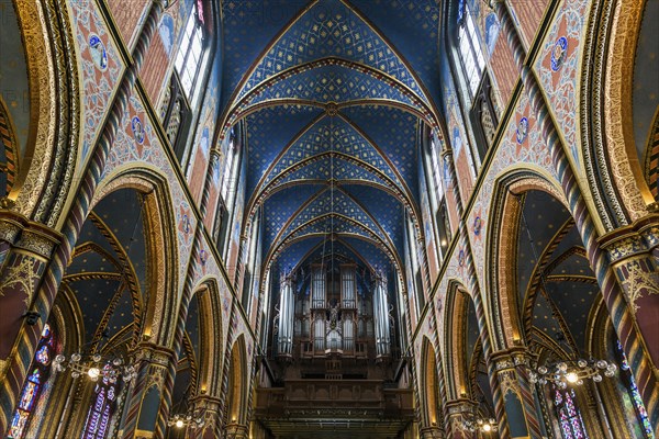 Interior view, Basilica of St Mary, Basilica of St Mary, place of pilgrimage, Kevelaer, Lower