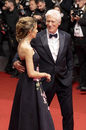 Cannes, France, 17.5.2024: Richard Gere and Alejandra Silva at the premiere of Oh, Canada on the