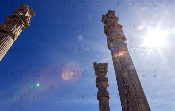 View of the ruins of Persepolis. The ancient Persian residential city of Persepolis was one of the