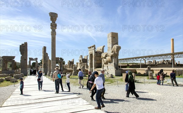 View of the ruins of Persepolis. The ancient Persian residential city of Persepolis was one of the