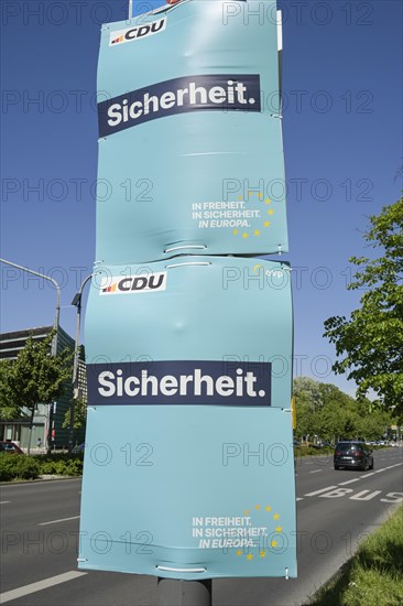 CDU election poster for the 2024 European elections, Berlin, Germany, Europe