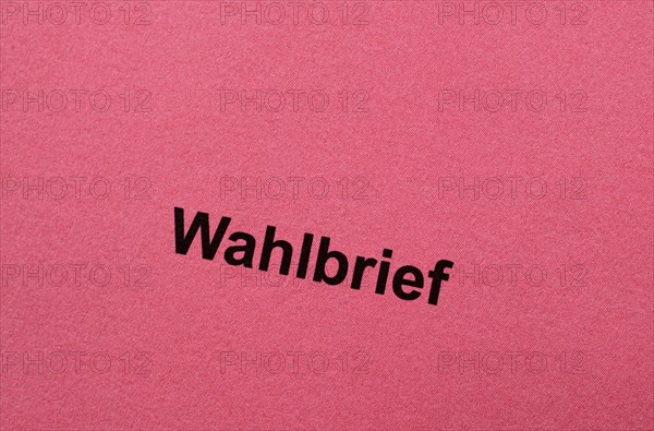 Election letter, light red, postal vote, official postal voting documents, election, parliamentary