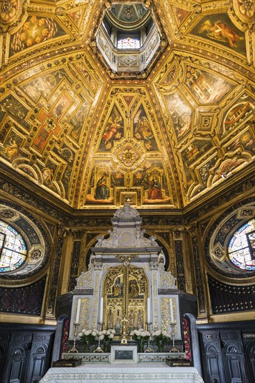 Interior view, Chapel of Mercy, place of pilgrimage, Kevelaer, Lower Rhine, North Rhine-Westphalia,
