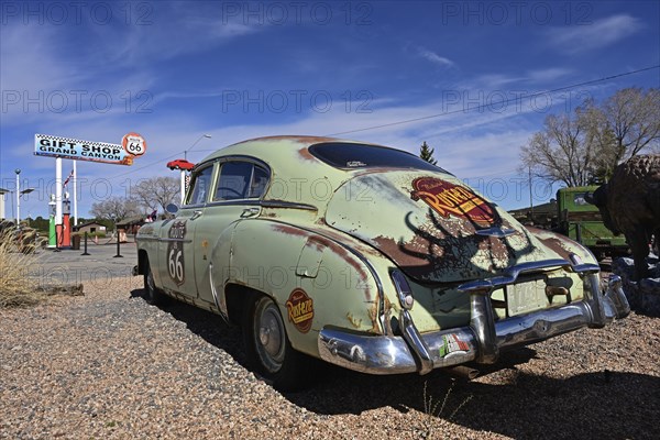 An old Hudson Hornet on Route 66, Williams, Arizona