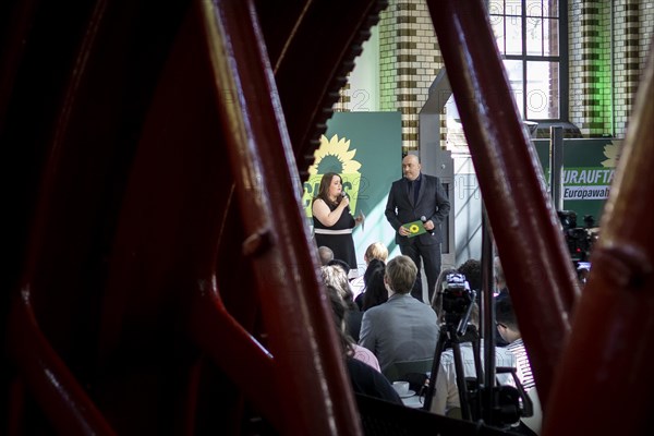 Ricarda Lang, Federal Chairwoman of Buendnis 90/DIE Gruenen, and Omid Nouripour, Buendnis 90/DIE