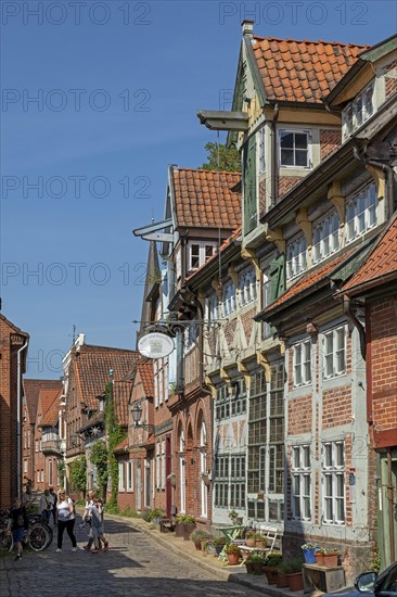 Half-timbered houses, Elbstrasse, Old Town, Lauenburg, Schleswig-Holstein, Germany, Europe