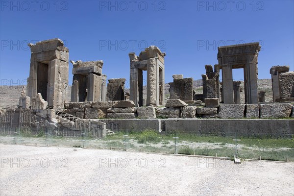View of the ruins of Persepolis. The ancient Persian residential city of Persepolis was one of the