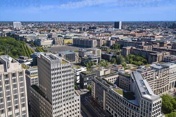 Bahntower, Beisheim Centre, Holocaust Memorial, Potsdamer Platz in Berlin, Germany, Europe