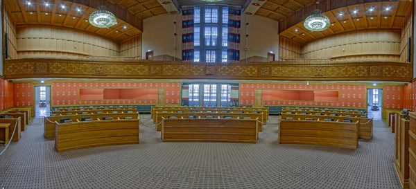 Oslo City Hall Interior Panorama Oslo Norway