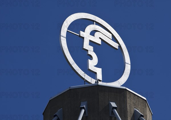 The Hermes logo, emblem of the Hannover Messe, Convention Centre CC, Deutsche Messe AG, Hannover,