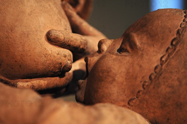 Sculpture Mother and Child (detail) by the artist Aime-Jules Dalou (1838-1902), Victoria & Albert