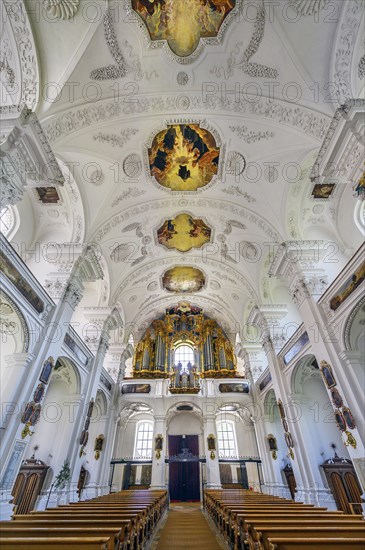 Organ loft, former monastery church of St. Peter and Paul, Irsee monastery or abbey, former