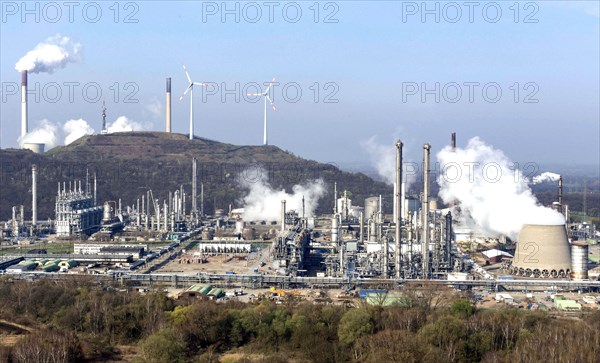 BP refinery in Gelsenkirchen Scholven. BP Gelsenkirchen operates a refinery with petrochemicals