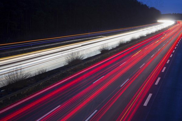 A9 motorway with heavy traffic on 15.12.2014., Beelitz, Germany, Europe