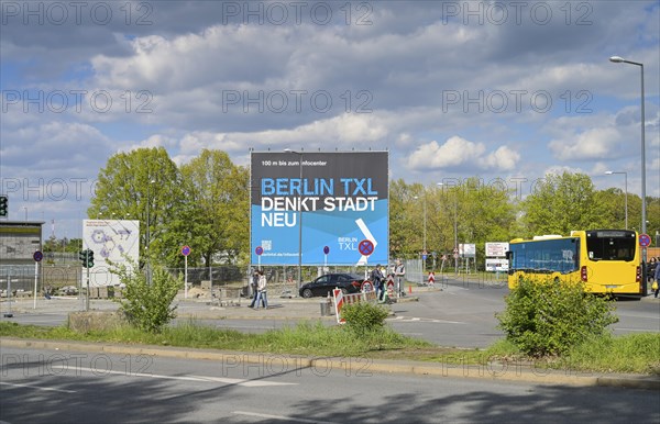 Poster, former Tegel Airport, Reinickendorf, Berlin, Germany, Europe