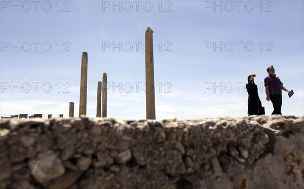 View of the ruins of Persepolis. The ancient Persian residential city of Persepolis was one of the
