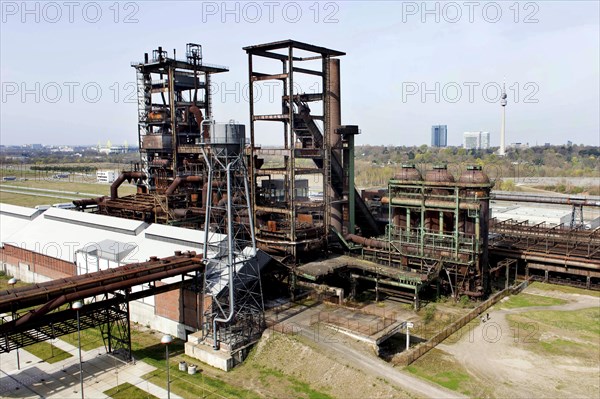 Former blast furnaces on the Phoenix West site in Dortmund. The areas are now being developed as
