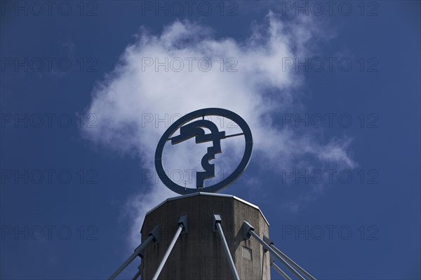 The Hermes logo, emblem of the Hannover Messe, Convention Centre CC, Deutsche Messe AG, Hannover,