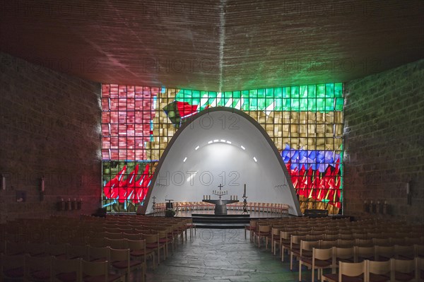 Chancel of the Church of the Transfiguration of Christ, consecrated in 1961, Feuerstein Castle,
