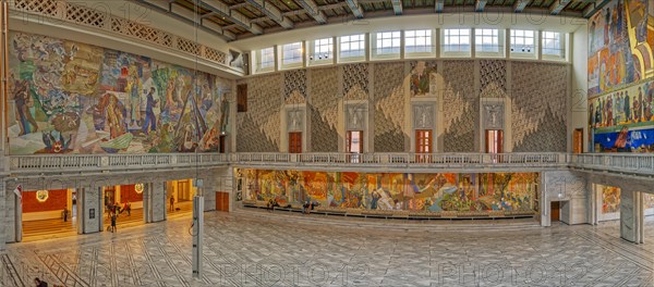 Oslo City Hall Interior Panorama Oslo Norway