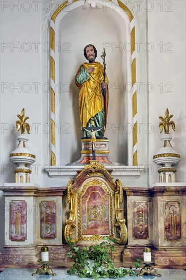 Side altar, Kronburg Filial Church, Kronburg, Allgaeu, Swabia, Bavaria, Germany, Europe