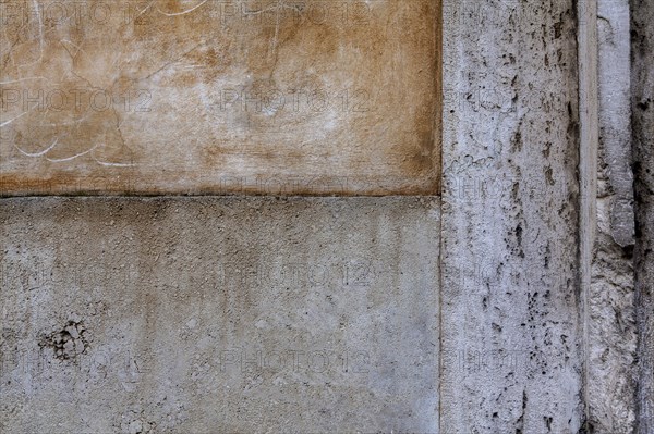 Orange and grey house wall, background, texture, Rome, Italy, Europe