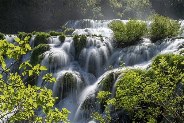 Waterfall in Krka National Park, Krka Waterfalls, Dalmatia, Croatia, Europe