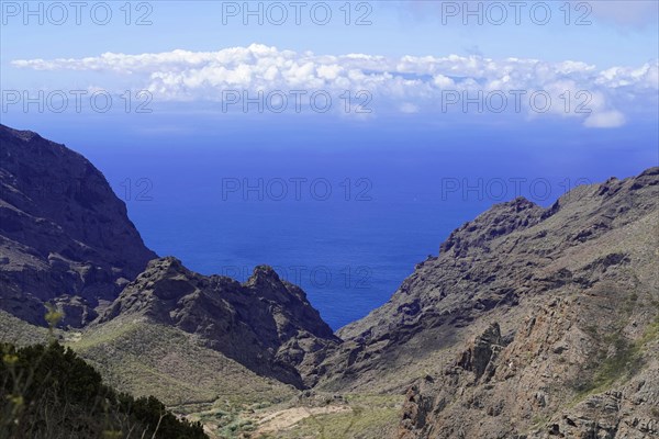Mountain village Masca, Masca Gorge, Montana Teno Mountains, Tenerife, Canary Islands, Spain,