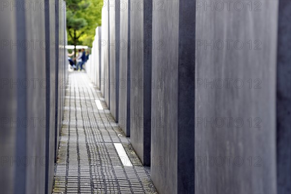 Holocaust memorial in Berlin, Germany Holocaust memorial in Berlin, Germany, Europe, Narrow path