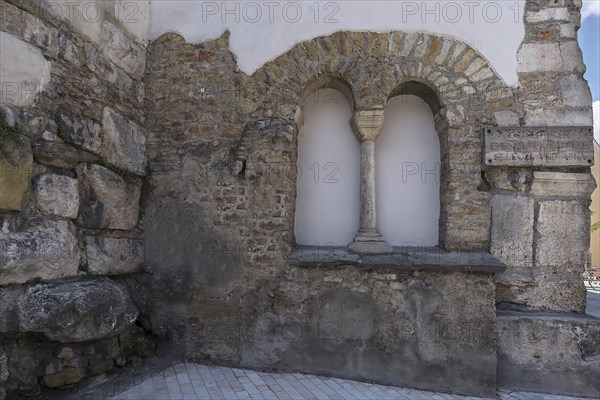 East side of the former Romanesque chapel of St George and Afra, 12th century, Regensburg, Upper