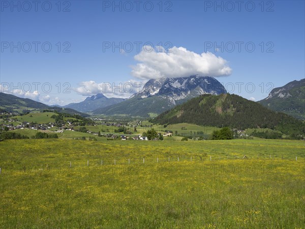 Ennstal, behind the Grimming, near Aigen im Ennstal, Styria, Austria, Europe