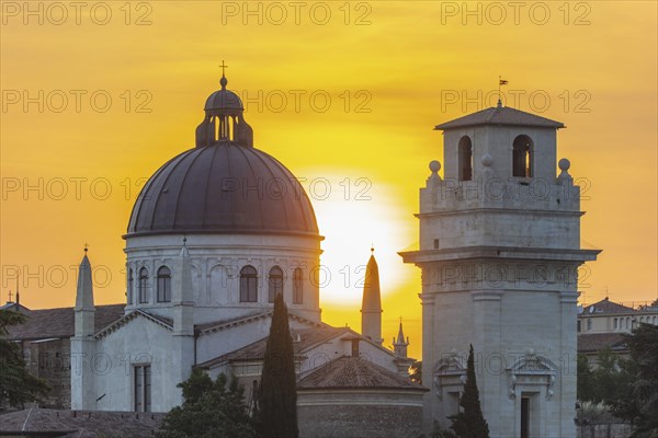 Sunset, Parraccia di San Giorgio church in Braida and the Campanile di San Giorgio tower in Braida,