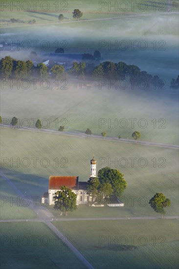 Pilgrimage church of St Coloman, Koenigswinkel, Ostallgaeu, Allgaeu, Bavaria, Germany, Europe