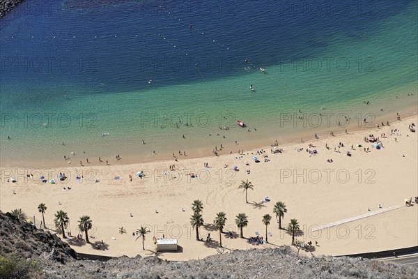 Sandy beach beach Playa de Las Teresitas, near San Andres, Tenerife, Canary Islands, Spain, Europe,