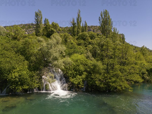 Roski Waterfall, Roski Slap, Krka National Park, Krka Waterfalls, Dalmatia, Croatia, Europe