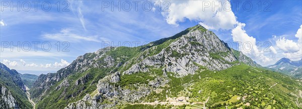 Panorama of Bovilla Lake and Mountains, Bovilla Reservoir, Tirana, Albania, Europe