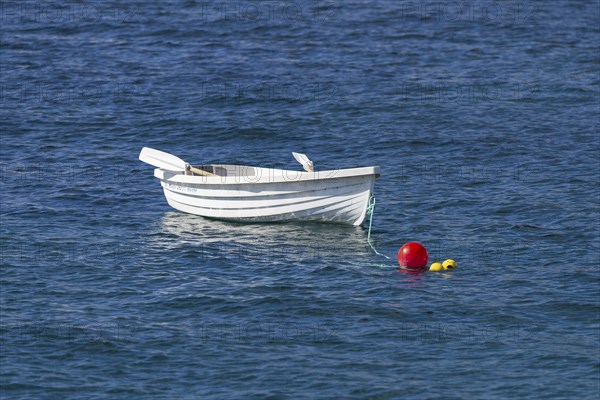 Rowing boat near Arrieta, Lanzarote, Canary Islands, Spain, Europe