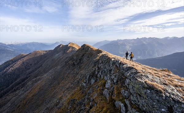 Mountaineer on the Grad, Venet crossing, Oetztal Alps, Tyrol, Austria, Europe