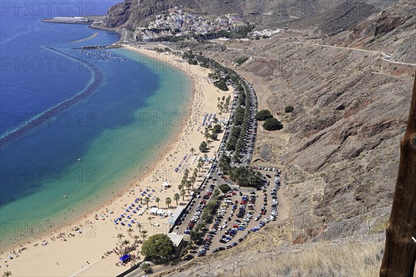Sandy beach beach Playa de Las Teresitas, near San Andres, Tenerife, Canary Islands, Spain, Europe,