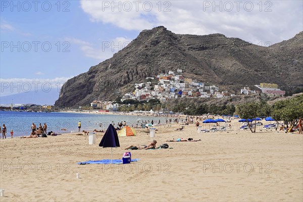 Sandy beach beach Playa de Las Teresitas, near San Andres, Tenerife, Canary Islands, Spain, Europe,