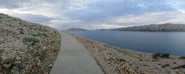 Morning atmosphere on the coast of the island of Pag, Zadar, Dalmatia, Croatia, Europe