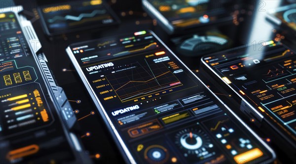 Computer and business security concept, system updates and privacy protection, AI generated