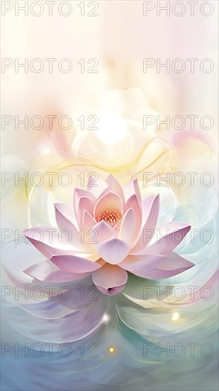 Abstract illustration embodies mindfulness meditation with gentle swirling patterns in pastel